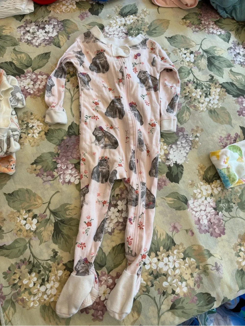 Burt's Bees Baby Multi-Color Animal & Duck Footed Pajama  3 sleeper Set